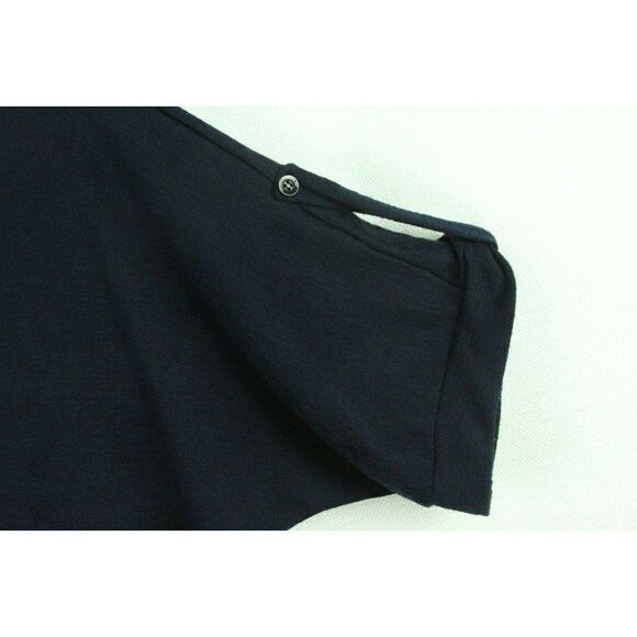 Forever Knit T-Shirt Dress Navy Blue Short Sleeves Dolman Scoop Neck Small - Picture 5 of 8